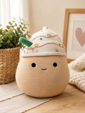 ☕️✨ Squishmallows Emil the Caramel Frappe Plush 🧸